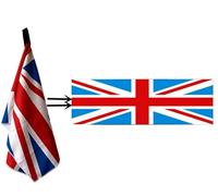 FINGER TEN Golf Towel for Golf Bags with Clip Microfiber Fabric Extra Large 42” x 14” Value Pack, Golf Club Cleaning Waffle Towel for Men Women Fashion Pattern Durable Portable (UK Flag)