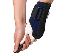 FINGER TEN Golf Wrist Brace with in Hard Support Plate 1 Pack, Adjustable Golf Swing Training Aid to Correct Wrist Angle & Develop Muscle Memory for Left Right Handed Golfers Beginners (Blue)