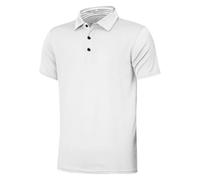 FINGER TEN Kids Golf Polo Shirts Short Sleeve Performance Moisture Wicking, Comfortable Stretch Boys Youth Collared Uniform Colorful T-Shirt Fit for Golf Tennis Casual Sports (White, 12-14 Years)