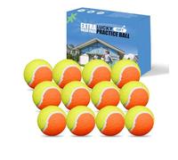 FINGER TEN Kids Tennis Balls for Kids Youth Beginners Practice Low Compression Value 12/18/24 Pack, Durable Bouncy Color Low Stage Pressureless, Playing for Indoor Outdoor Use (12 Pack-Orange)