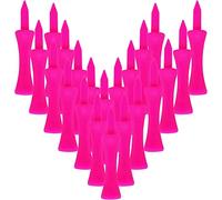 FINGER TEN Plastic Castle Golf Tees, 50 Pack (All 2 1/4'' in Pink)