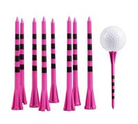 FINGER TEN Plastic Golf Tees Extra Long 4/5 Inch Value 30 Pack, Upgrade & Low Friction Long Tees To Improve Distance Accuracy, Consistent Height With Stripes To Practice (Pink, 4 Inch 30 Pack)