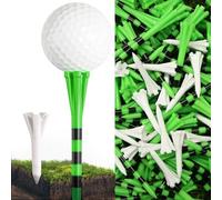 FINGER TEN Plastic Golf Tees Mixed 100 Pack | 60 2 3/4"/3 1/4" Long and 40 1 1/2" Short Mixed Tees, Five Prong Top with Durable Plastic Build, Bright Colors Easy to Find