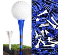 FINGER TEN Plastic Golf Tees Mixed 100 Pack | 60 2 3/4"/3 1/4" Long and 40 1 1/2" Short Mixed Tees, Five Prong Top with Durable Plastic Build, Bright Colors Easy to Find