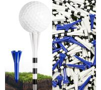 FINGER TEN Plastic Golf Tees Mixed 100 Pack | 60 2 3/4"/3 1/4" Long and 40 1 1/2" Short Mixed Tees, Five Prong Top with Durable Plastic Build, Bright Colors Easy to Find