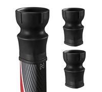 FINGER TEN Silicone Golf Ball Retriever for Putter Handle 2 Pack, Suction Cup Golf Ball Picker Upper for Super Stroke Putter Grip, Premium Golf Accessories in Black Red Orange Blue (Black)