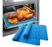 FINGER TEN Silicone Pyramid Baking Sheet Oven Mat (2 PCS, Blue)