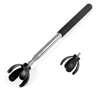 FINGER TEN Telescopic Golf Ball Retriever 38 Inch with 1 Extra Replacement Pick-Up Claw, Portable & Compact Extendable Picker for Quick and Easy Golf Ball Pickup (Black)