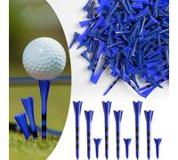 FINGER TEN Unbreakable Golf Tees Plastic 40 Pcs 3 1/4" With 40 Pcs 2 3/4" And 20 Pcs 1 1/2" Assorted Pack, Low Resistance & Consistent Height Long Short Tees With Bright Colors (Blue)