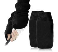 FINGER TEN Winter Gloves Mittens Unisex Glove Anti-slip Thermal Sports, Winter Golf Mitts Men Women with Fleece Windproof Lining for Outdoor Golfer Golf Accessories (Black, M)