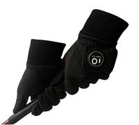 FINGER TEN Winter Golf Gloves Mens with 1 Pc Ball Marker for Left and Right Hand Value Pair, Thermal Glove Warm Grip Windproof Waterproof lightweight for Sport Outdoor Ski (Black, S)