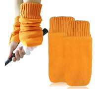 FINGER TEN Winter Golf Gloves Mittens Unisex Anti-slip Thermal Sports With Fleece Windproof Lining for Men Women (L, Yellow)
