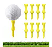 FINGER TEN Wood Castle Golf Tees 1" 1.25" 1.75" Mixed Sizes Or Same Heights 50 Pack, Durable Step Down Small Tees for Consistent Height, Practice Tees For All Golfers (All 1.75'' in Yellow)