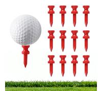 FINGER TEN Wood Castle Golf Tees 1" 1.25" 1.75" Mixed Sizes Or Same Heights 50 Pack, Durable Step Down Small Tees for Consistent Height, Practice Tees For All Golfers (All 1.25'' in Red)