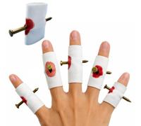 Finger Through Nail Magic Trick, 5Pcs Halloween Nail Through Finger Props