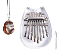 Finger Thumb Piano 8 Key, Symtmetry Symmetry Finger Thumb Pian, Portable Wooden Marimba Musical Good Accessory, Fun to Play,Suitable for People of All Ages(Crystal Totoro)