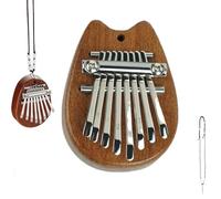 Finger Thumb Piano 8 Key, Symtmetry Symmetry Finger Thumb Pian, Portable Wooden Marimba Musical Good Accessory, Fun to Play,Suitable for People of All Ages(Wooden Totoro)