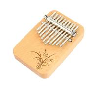 Finger Thumb Piano Kalimba Kit 10 Tone Thumb Piano Two Finger Beginner Multicolor(Wood color)