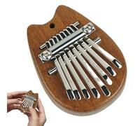 Finger Thumb Piano - Portable Finger Wood Piano,Flat Board 8 Keys, Pocket Handmade Mbira Piano for Home, Dorm, Travel