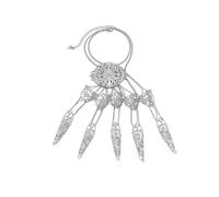 Finger Tip Claw Pusher for Women Generic Gothic Finger Claw Hand Chain Vintage Adjustable Punk Jewelry Metal for Women Girls Nail Tip Bracelets for Vacation