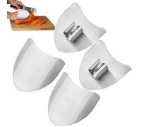 Finger Tips Protector | Ergonomic Adjustable Multifunctional Set - Stainless Steel Finger Guard for Slicing - for Kitchen Dicing Chopping Fruits Meat Tomato Home Restaurant Chef Family