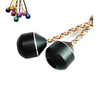 Finger Toys for Practicing Finger Dexterity, Aluminum Alloy Worry Beads and a Rope, Metal Fidget Spinner, Portable Spinner Rope Toy for Beginners and Men Women Skill Players (Black)