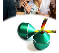 Finger Toys for Practicing Finger Dexterity, Cool Weighted Aluminum Alloy Worry Beads and a Rope, Finger Yo-Yo Stress-relieving Metal Fidget Spinner, Men Women Teenagers Finger Toys