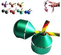 Finger Toys for Practicing Finger Dexterity - Finger Fidget Relieving Toys, Cool Toys Color Fidget, Aluminum Alloy Beads, Metal Fidget Spinner, Relieve Stress, Fidget Beads for Kid and Adult (Green)