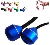 Finger Toys for Practicing Finger Dexterity - Finger Fidget Relieving Toys, Cool Toys Color Fidget, Aluminum Alloy Beads, Metal Fidget Spinner, Relieve Stress, Fidget Beads for Kid and Adult (Blue)