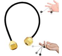 Finger Toys For Practicing Finger Dexterity,Mini Ball Spinners On String, Aluminum Alloy Worry Beads And A Rope,Cool Weighted Bead Fidgets Men Women Teenagers Finger Toys (Gold)