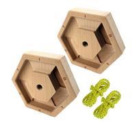 Finger Trainer - Hangboard for Traction 15 x 13 x 3 cm | Hexagonal Wood Forearm Training Equipment, Hangboard for Traction | For Exercises, Training, Arramps