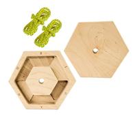 Finger Trainer, Hexagonal Wood Board, Portable Hangboard Grip Tool for Strengthening Fingers and Forearm Control, Ideal for Climbing Fitness Home Exercise Gym Practice and Daily Grip Conditioning