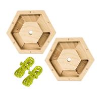 Finger Trainer, Hexagonal Wooden Forearm Training Device, Pull-Up Training Board, for Home Training, Practice Exercise, Workout, Climbing and the