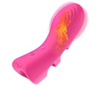 Finger Vibrator for Women, Sexual Pleasure Tools with 10 Vibration Modes & Heating Function, Waterproof Silicone Butterfly Vibrator for Clitoral, G-Spot, Nipple Stimulation, Mini Couples Adult Sex Toy