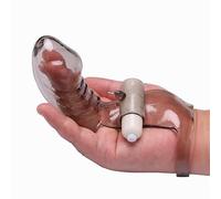 Finger Vibrator Sensitive Point Massage Stimulates Point Female Bullet Vibration Masturbator Sex Toys Female Lesbian Sex Adult Products for Finger Sleeve Couple and Women Sex Toys (Black)