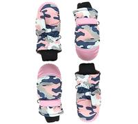 Finger Warm Gloves Outdoor Baby Mittens Waterproof Skiing 2 Pairs Full Winter Gloves Camouflage Gloves Cat Gloves Women (Pink, One Size)