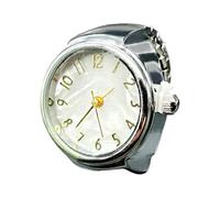 Finger Watch Analog Watch Face Timepiece with Metallic Alloy Finish for Daily Wear, Commute Outfits and Casual Outings Finger Analog Face Timepiece Numeral Markers Side Crown Metallic Alloy Finish