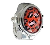 Finger Watch Rings, Classic Open Cover Clock Ring Vintage Round Gemstone Ring Lightweight Jump Rings for Women Fashion Supplies Birthday St. Val, Red, Se référer au descriptif, Refer to description