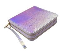 FingerAngel 120 Slots Nail Stamping Plate Holder Case Laser Style Rectangular Manicure Nail Art Plate Organizer with Double Zipper