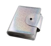FingerAngel 20 Slots Image Stamper Plate Collection Rainbow Laser Color Nail Art Stamp Plate Stamping Plates Cases Stamp Nail Template Organzier For Large Size 9.5X14.5CM Nail Art Plate (Laser Sliver)