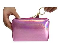 FingerAngel 24 Slots Nail Stamping Plate Holder Case Round Square Rectangular Nail Art Stamp Plate Organizer Purple Color Stamping Ablum (Laser Rainbow Pink)