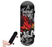 Fingerboard Skateboard - Professional Mini Fingerboard With Realistic Graphics & Smooth Rolling Wheels | Fingertip Skateboard Toy For Tricks Training, Office Stress & Party Favors With Portable