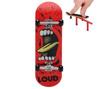 Fingerboard Skateboard - Realistic Funny Patterns Finger Toy, Mini Finger Skate Board for Fingerboard Cultivate Creativity Practice Skateboard Stunts, Desk Decor Accessory, Durable Portable Play Tool