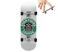 Fingerboard Skateboard - Realistic Funny Patterns Finger Toy, Mini Finger Skate Board for Fingerboard Cultivate Creativity Practice Skateboard Stunts, Desk Decor Accessory, Durable Portable Play Tool