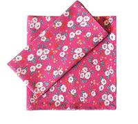 Fingercraft Cloth Napkin Cotton Linen Blend Printed Table Napkins Soft and Absorbent Fabric, 12 Piece Washable and Reusable Dinner Napkins 20x20In Hot Pink