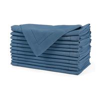 FINGERCRAFT Cloth Napkins, Hemstitched Napkins Cloth, 20 x 20 Inch Generous Picot Hem and Mitered Corner, Everyday Use Premium Quality Perfect for Parties Dinners Weddings Cocktail Set of 12 Stellar
