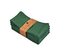 FINGERCRAFT Dinner Cloth Napkins, Cotton Linen Blend Mitered Corner Napkins Cloth 12 Pack Natural Premium Quality for Every Day Use, Parties, Weddings, 18x18 inch Christmas Special Color Eden Green