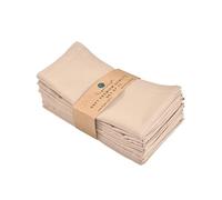 FINGERCRAFT Dinner Cloth Napkins, Cotton Linen Blend Mitered Corner Napkins Cloth 12 Pack Natural Premium Quality for Every Day Use, Parties, Easter, Thanksgiving, Weddings, 18x18 inch Shell Peach