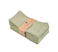 FINGERCRAFT Dinner Cloth Napkins, Cotton Linen Blend Mitered Corner Napkins Cloth 12 Pack Natural Premium Quality for Every Day Use, Parties, Easter, Thanksgiving, Weddings, 18x18 inch Sage Green
