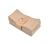 FINGERCRAFT Dinner Cloth Napkins, Cotton Linen Blend Mitered Corner Napkins Cloth 12 Pack Natural Premium Quality for Every Day Use, Parties, Easter, Thanksgiving, Weddings, 18x18 inch Warm Taupe